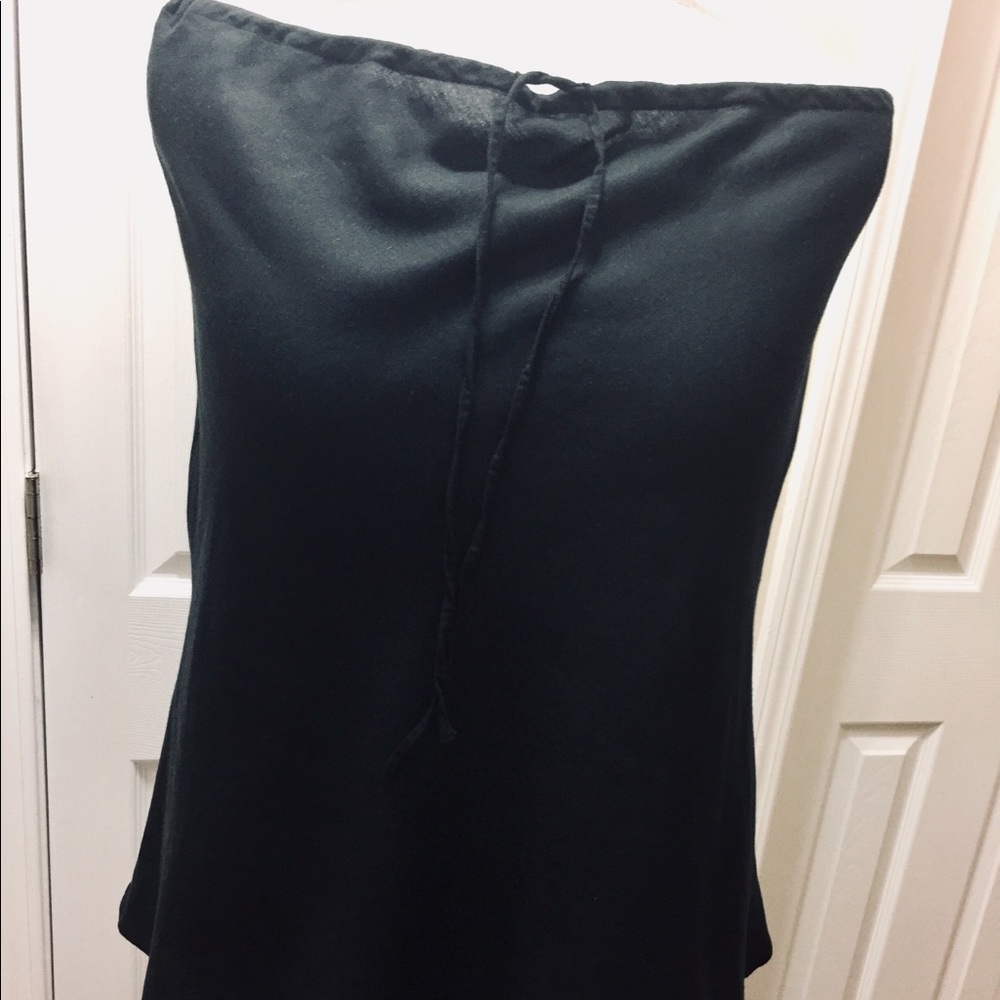 Black skirt with skinny cord belt
